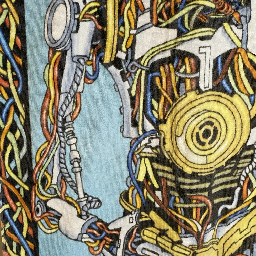 Vintage C-3PO Star Wars Beach Towel 100% Cotton Lucas Film Robot Pre Covered